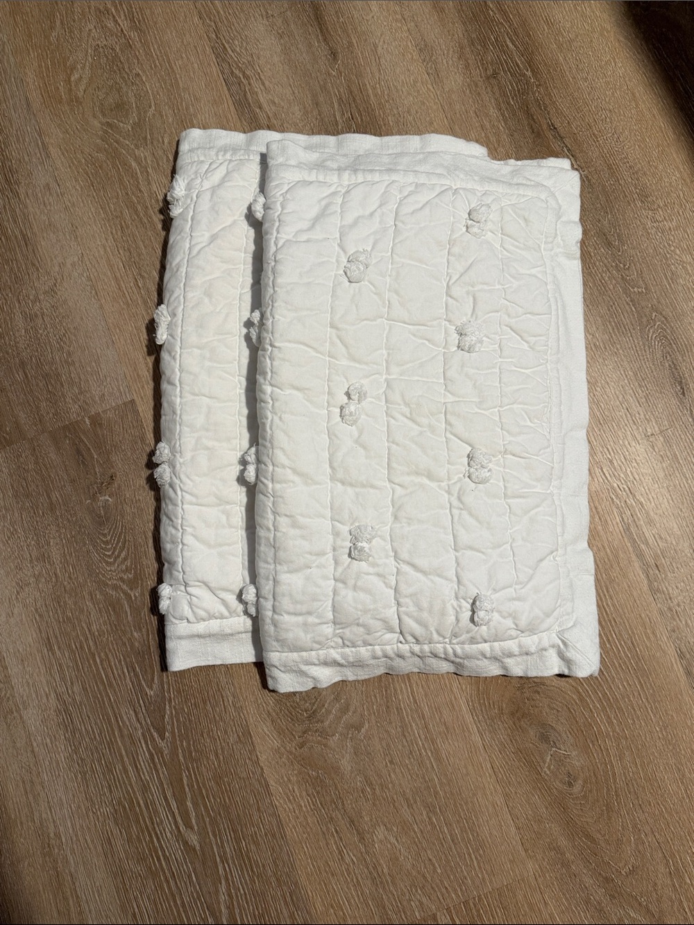 Pottery Barn Teen Quilted white Pillow Sham Set